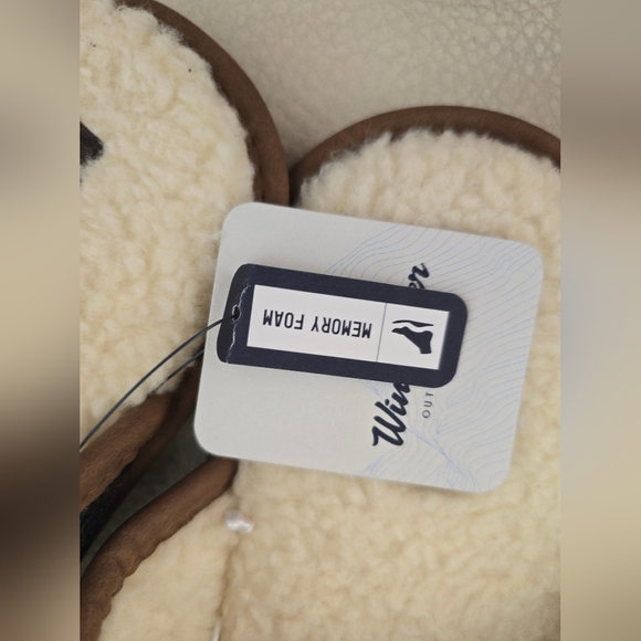 Wind River Black Brown Plaid Memory Foam Shepra Lining Slippers Size 12 - Picture 4 of 5